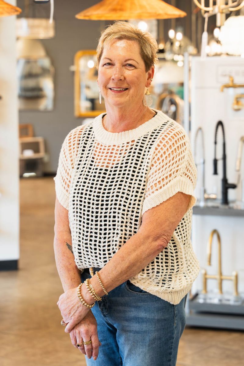 Donna in the showroom